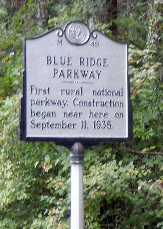 Blue Ridge Parkway Marker. Click for full size. Blue Ridge Parkway Marker image. Click for full size.