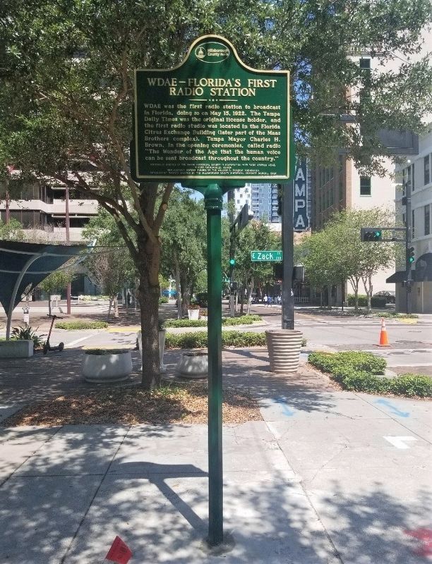 WDAE - Florida's First Radio Station Marker image. Click for full size.