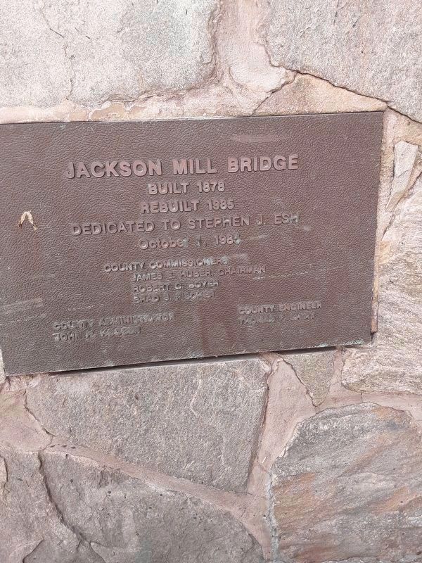Jackson's Mill Bridge (1878) Marker image. Click for full size.