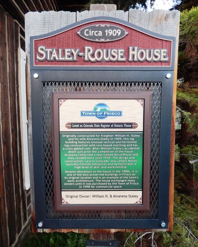 Staley-Rouse House Marker image. Click for full size.