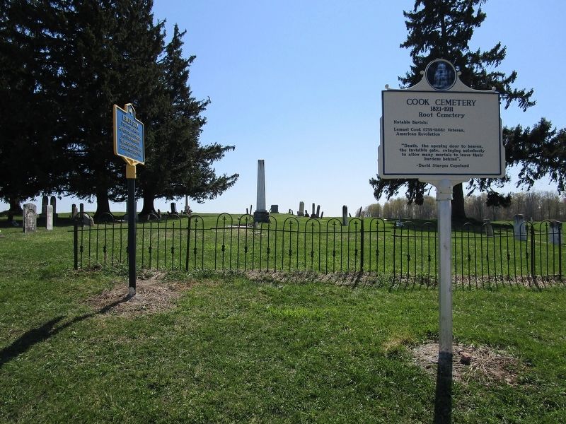 Cook Cemetery & Lemuel Cook Markers image. Click for full size.