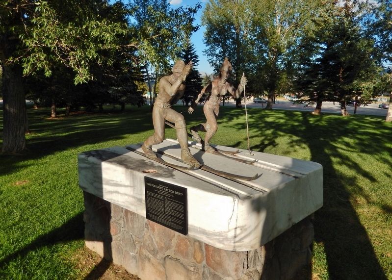 "Ski for Light, Art for Sight" Sculpture. Click for full size. "Ski for Light, Art for Sight" Sculpture image. Click for full size.