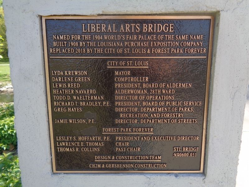 Liberal Arts Bridge Marker. Click for full size. Liberal Arts Bridge Marker image. Click for full size.