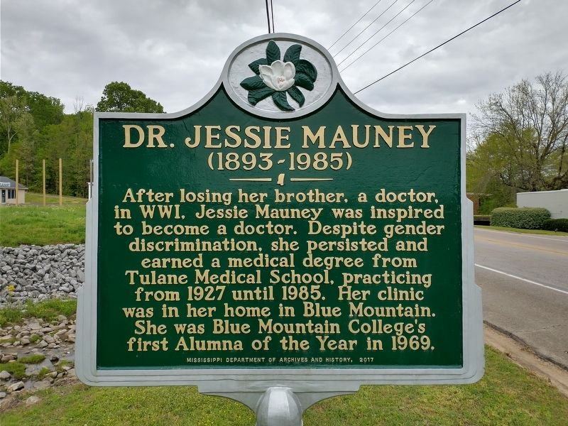 Dr. Jessie Mauney Marker. Click for full size. Dr. Jessie Mauney Marker image. Click for full size.