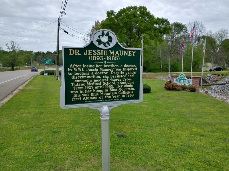 Dr. Jessie Mauney Marker. Click for full size. Dr. Jessie Mauney Marker image. Click for full size.