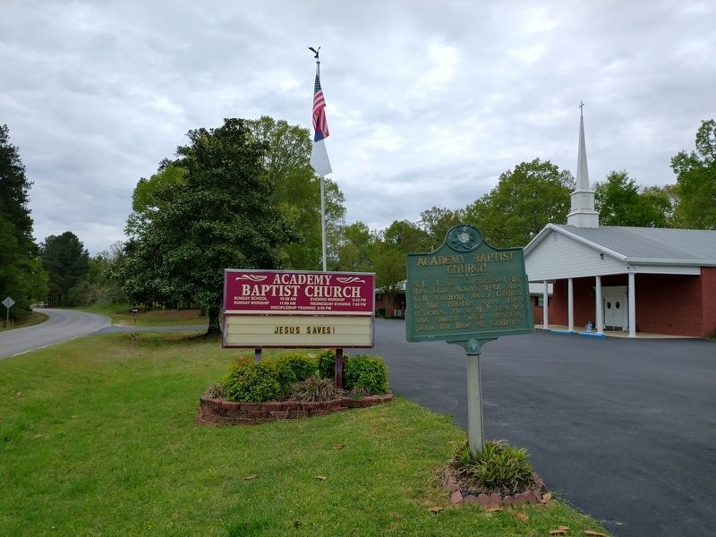 Academy Baptist Church Marker. Click for full size. Academy Baptist Church Marker image. Click for full size.
