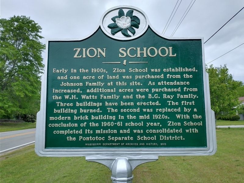 Zion School Marker. Click for full size. Zion School Marker image. Click for full size.