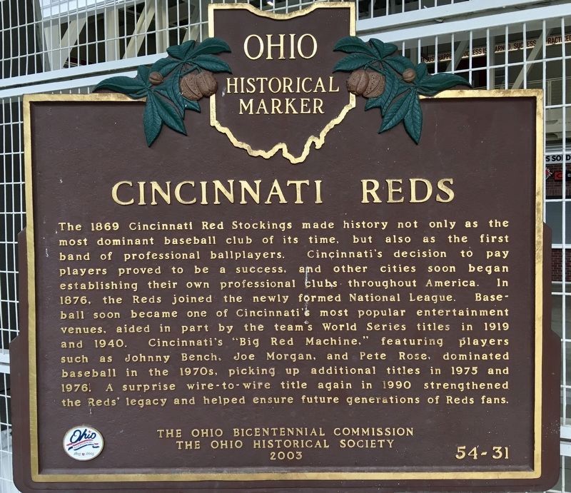 Cincinnati Reds Marker image. Click for full size.
