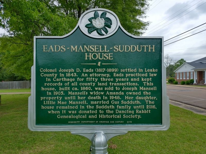 Eads-Mansell-Sudduth House Marker image. Click for full size.