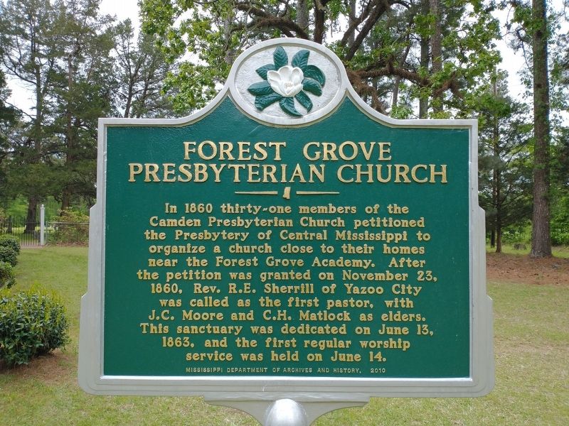 Forest Grove Presbyterian Church Marker image. Click for full size.