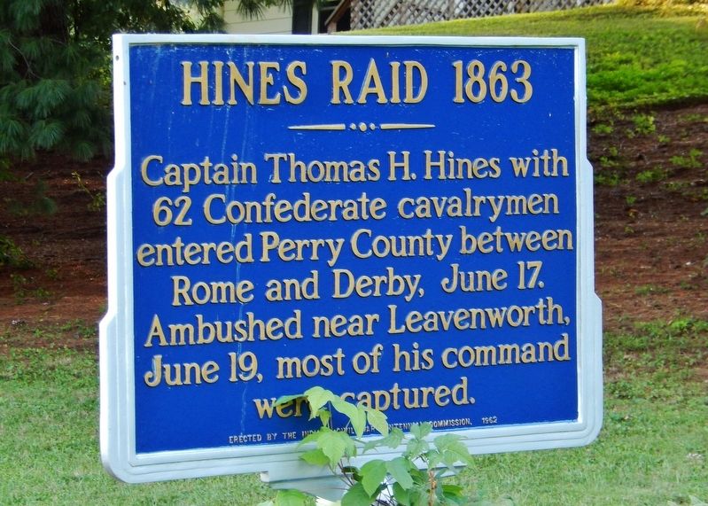 Hines Raid 1863 Marker image. Click for full size.