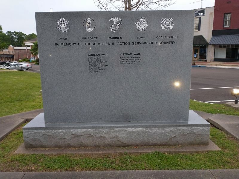 Attala County Veterans Memorial (Back) image. Click for full size.