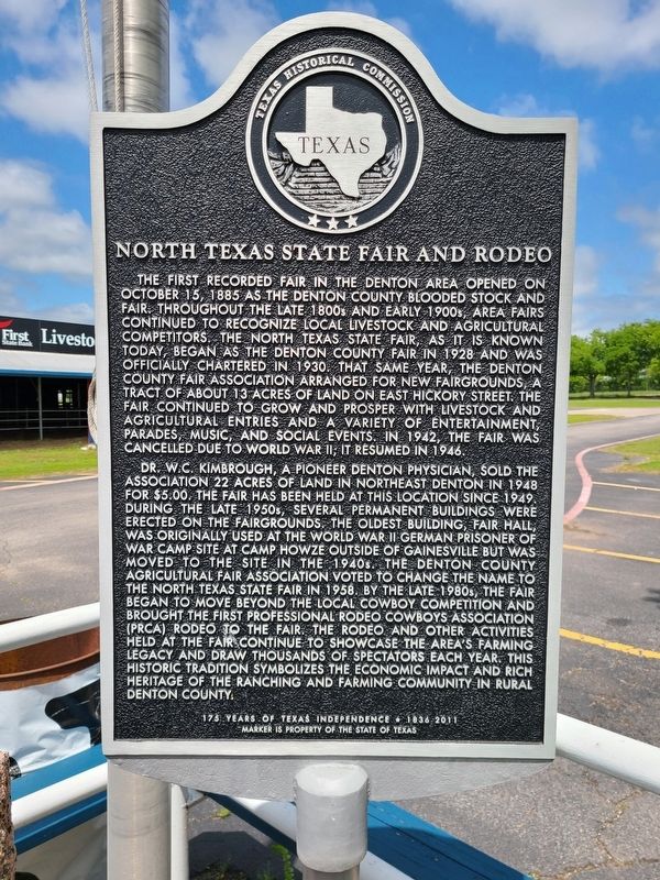 North Texas State Fair and Rodeo Marker image. Click for full size.