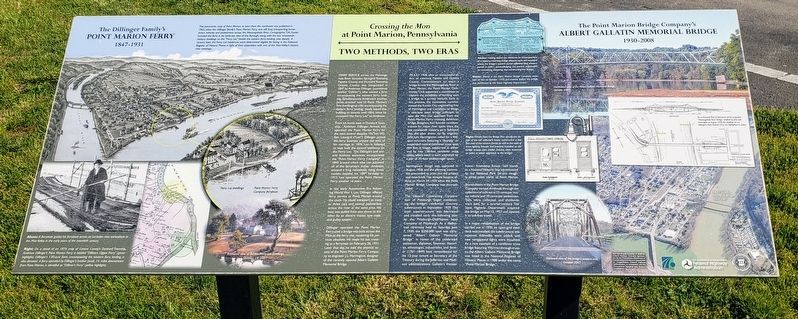 Crossing the Mon at Point Marion, Pennsylvania Marker. Click for full size. Crossing the Mon at Point Marion, Pennsylvania Marker image. Click for full size.