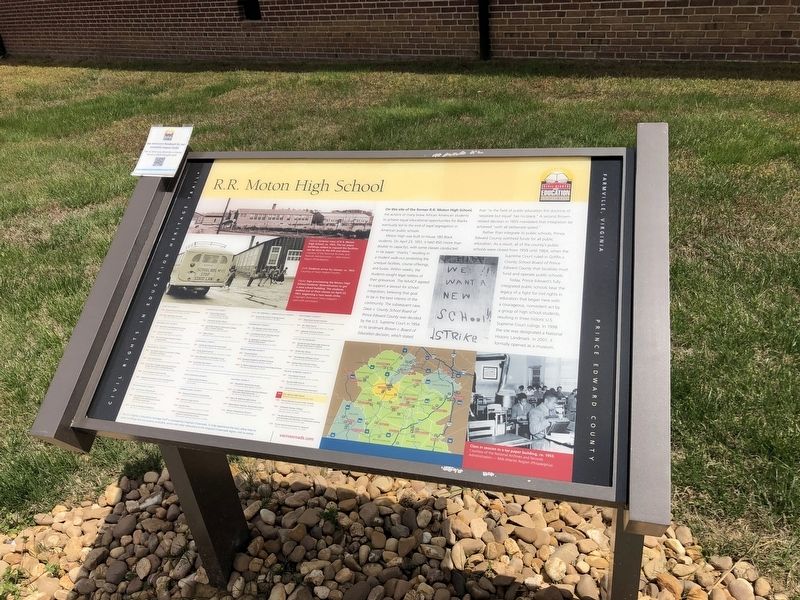 R.R. Moton High School Marker. Click for full size. R.R. Moton High School Marker image. Click for full size.