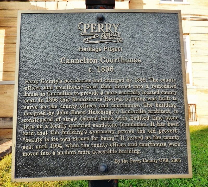 Cannelton Courthouse Marker image. Click for full size.