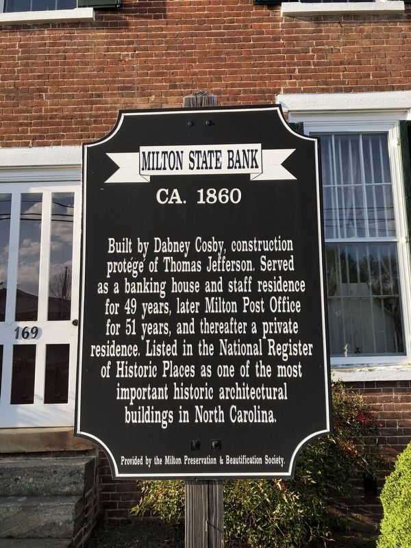 Milton State Bank Marker image. Click for full size.