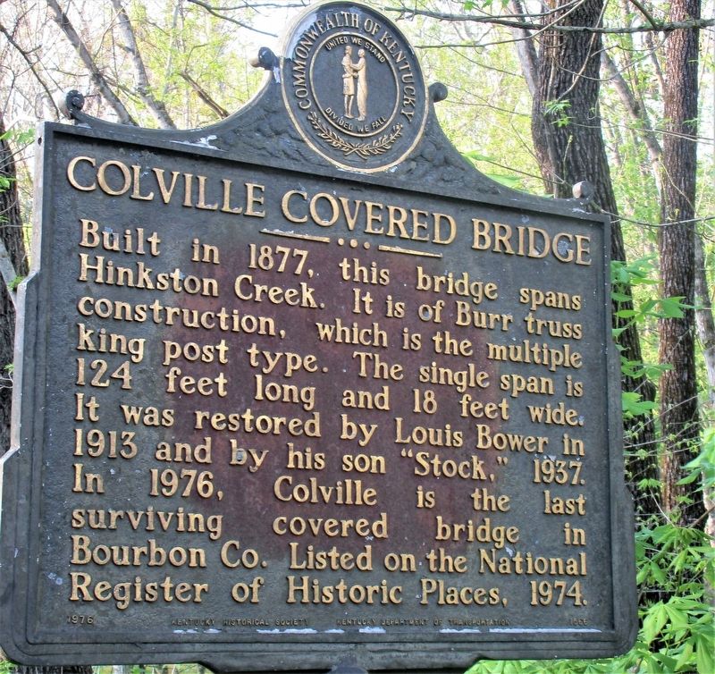 Colville Covered Bridge Marker image. Click for full size.