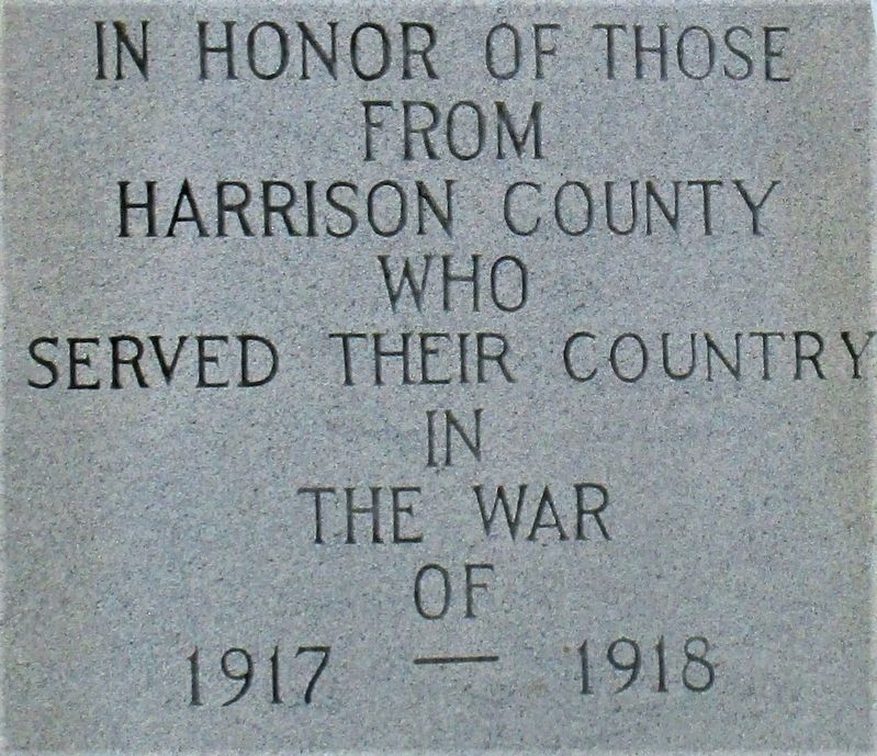 Harrison County World War I Memorial image. Click for full size.