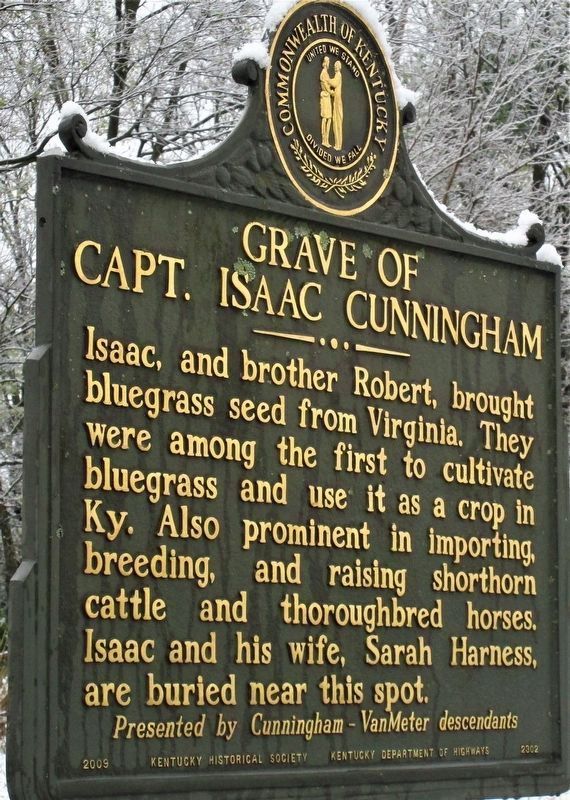 Grave of Capt. Isaac Cunningham Marker image. Click for full size.