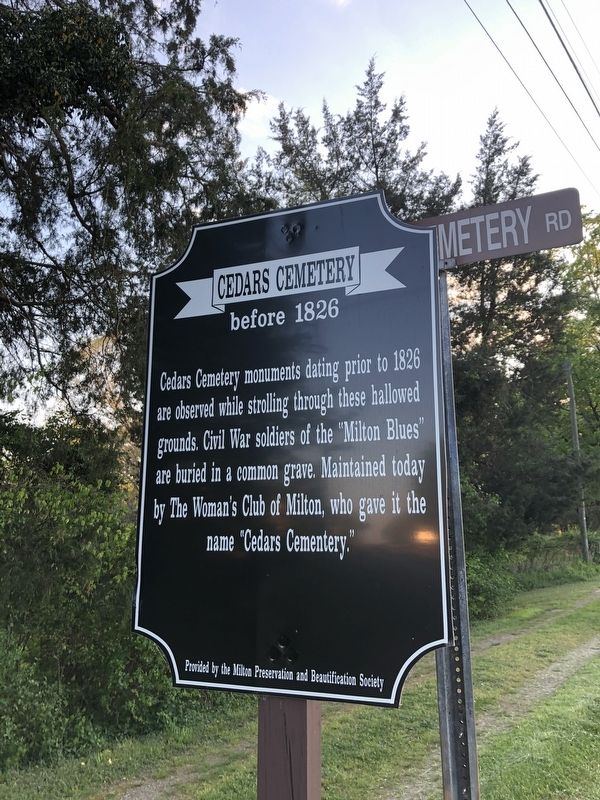 Cedars Cemetery Marker image. Click for full size.
