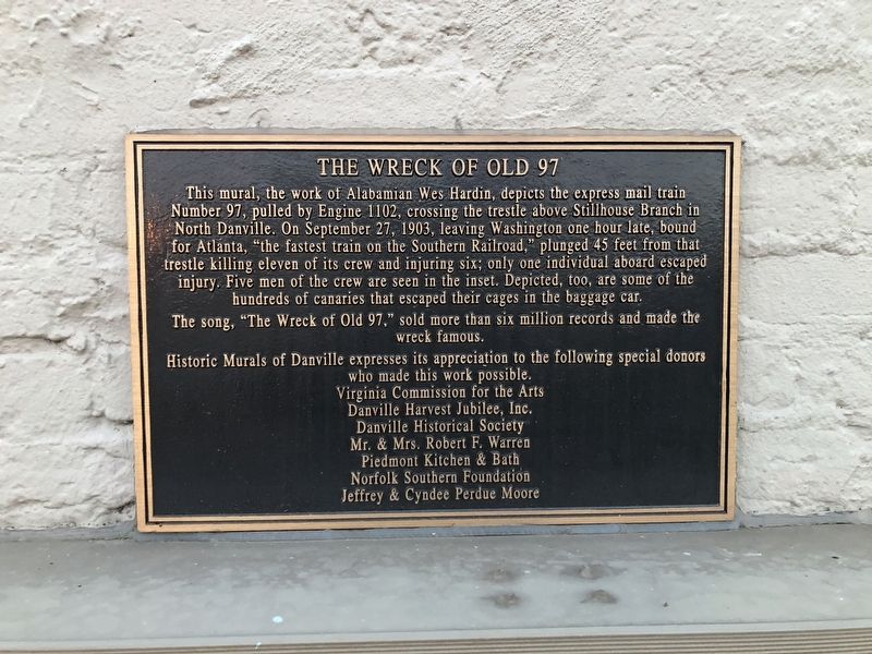The Wreck of Old 97 Marker. Click for full size. The Wreck of Old 97 Marker image. Click for full size.