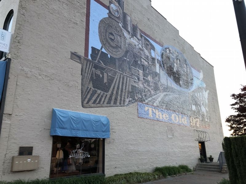 The Wreck of Old 97 mural and marker image. Click for full size.