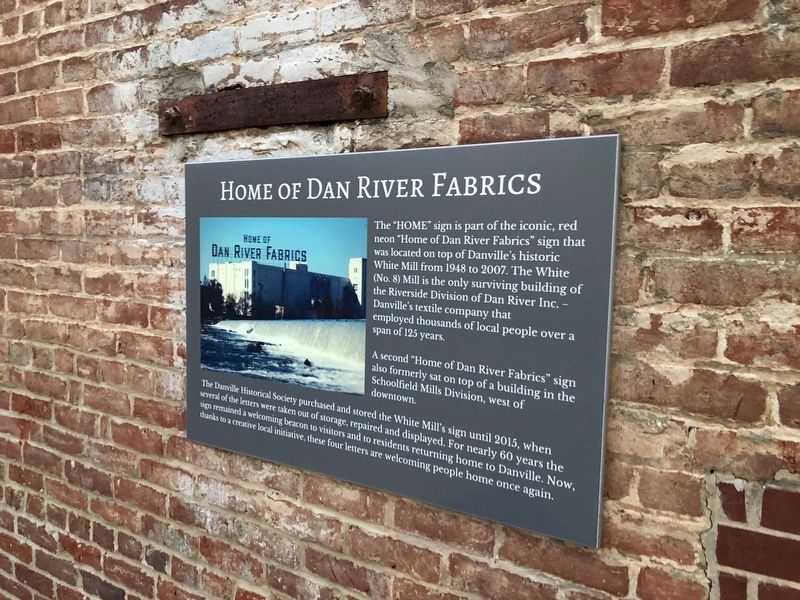 Home of Dan River Fabrics Marker image. Click for full size.