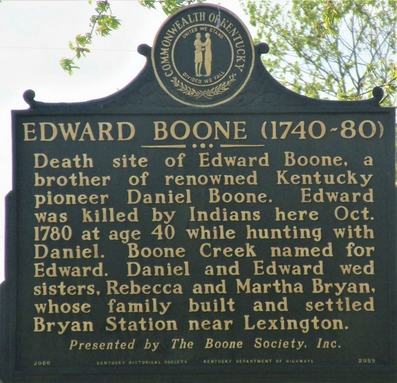 Edward Boone (1740-80) Marker image. Click for full size.