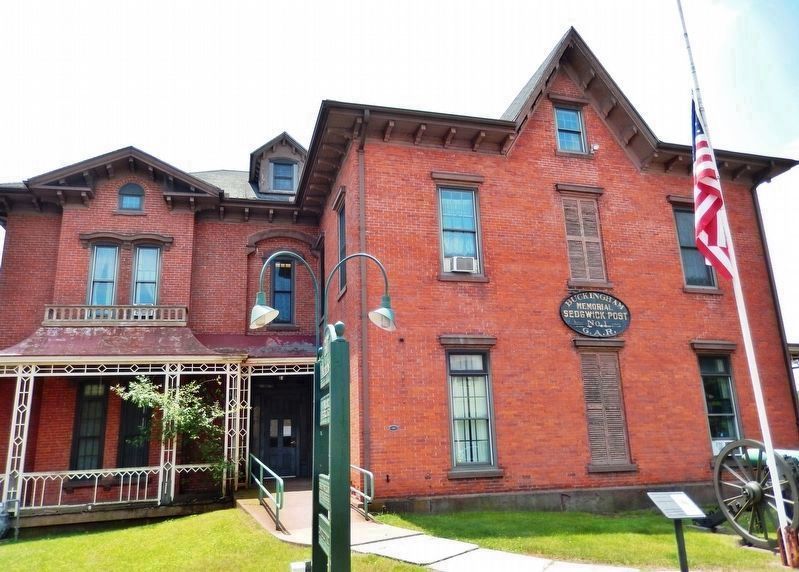 William A. Buckingham House (<i>marker on right</i>). Click for full size. William A. Buckingham House (<i>marker on right</i>) image. Click for full size.