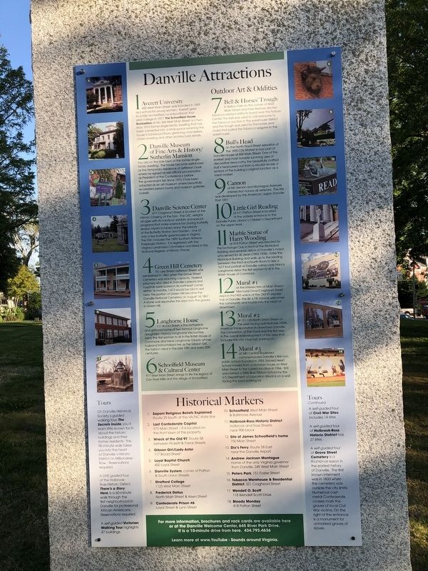 Danville Attractions Marker image. Click for full size.