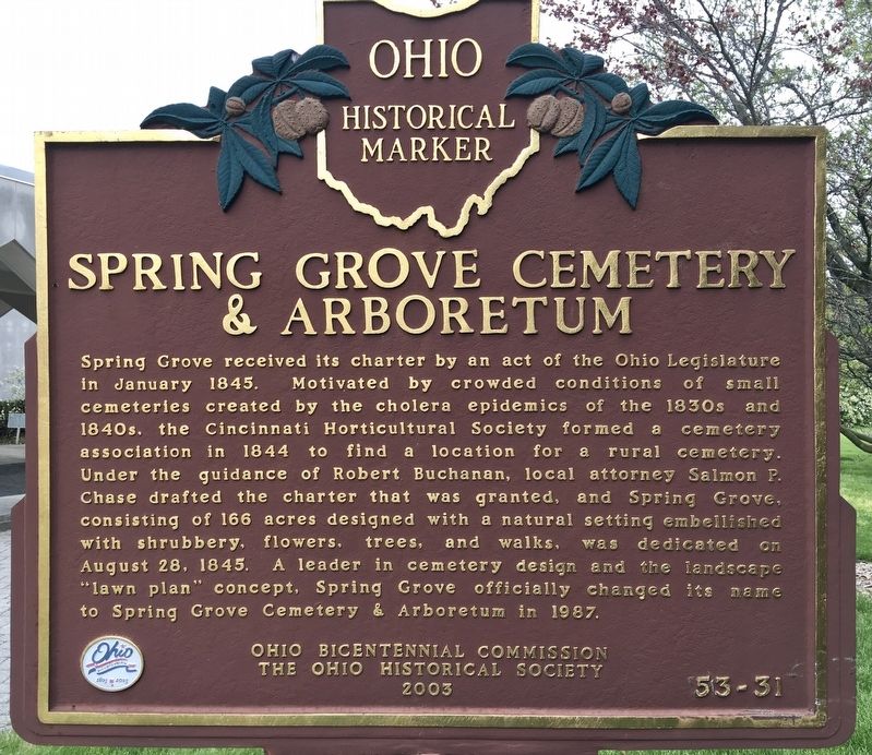 Spring Grove Cemetery & Arboretum Marker image. Click for full size.