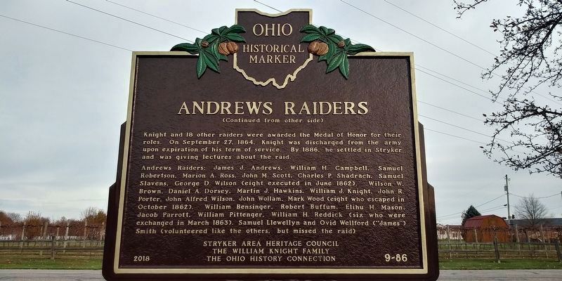 Andrews Raiders Marker image. Click for full size.