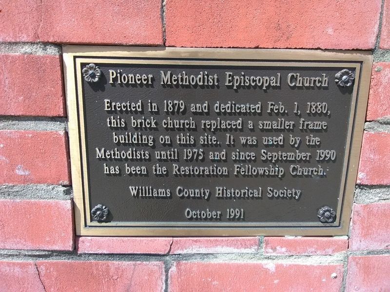 Pioneer Methodist Episcopal Church Marker image. Click for full size.