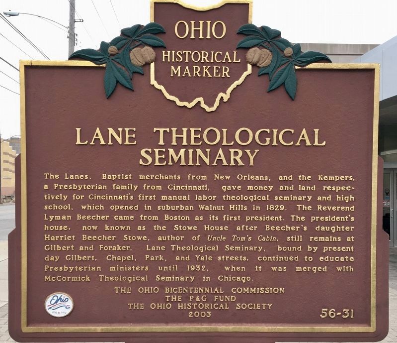 Lane Theological Seminary Marker image. Click for full size.