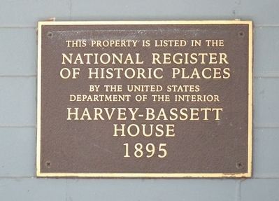 Harvey-Bassett House Marker image. Click for full size.