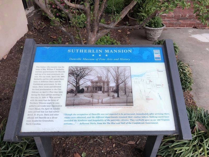 Sutherlin Mansion Marker (restored) image. Click for full size.