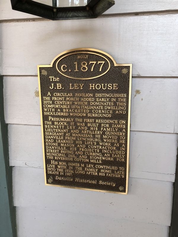 The J.B. Ley House Marker image. Click for full size.