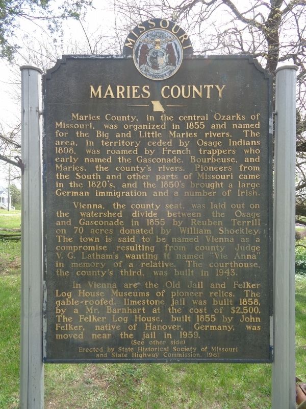 Maries County Marker image. Click for full size.