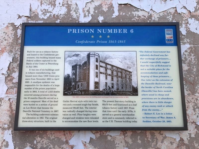 Prison Number 6 Marker (restored). Click for full size. Prison Number 6 Marker (restored) image. Click for full size.