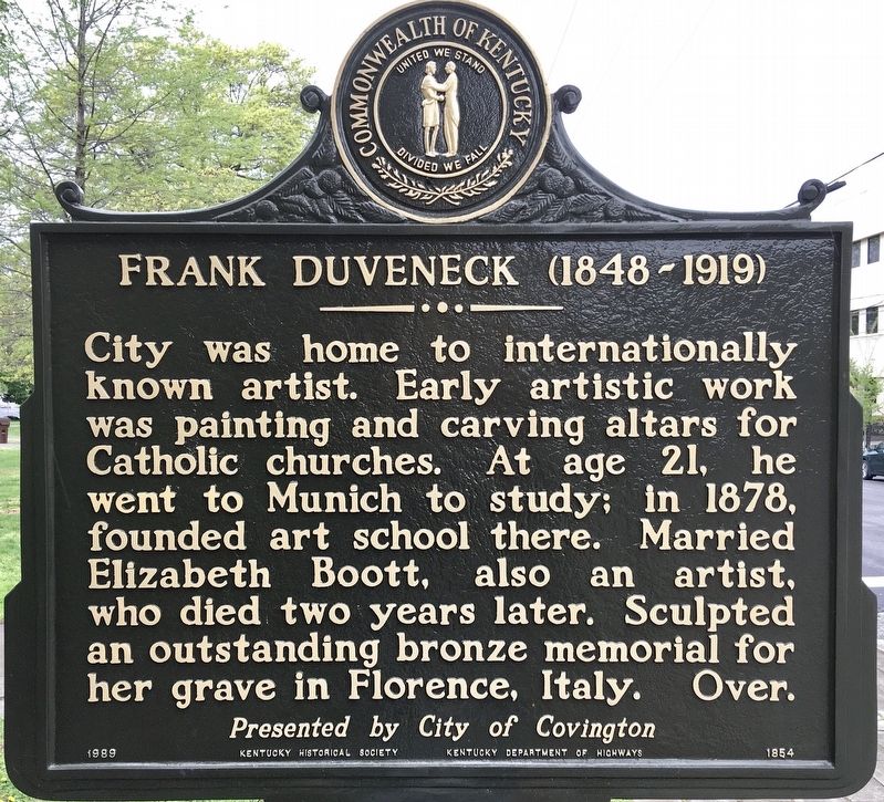 Frank Duveneck Marker image. Click for full size.