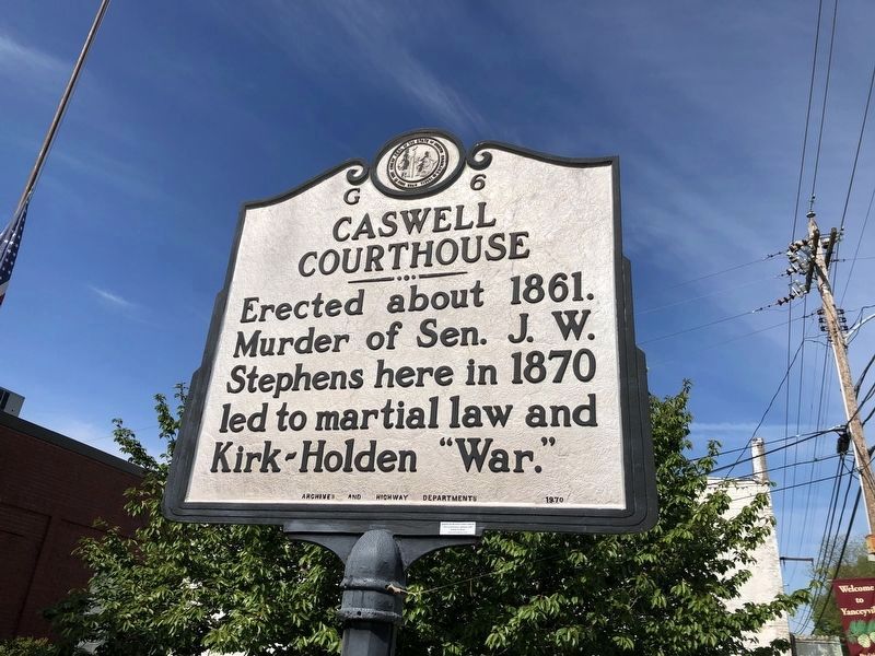 Caswell Courthouse Marker image. Click for full size.
