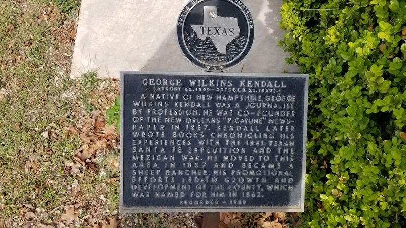 George Wilkins Kendall Marker. Click for full size. George Wilkins Kendall Marker image. Click for full size.