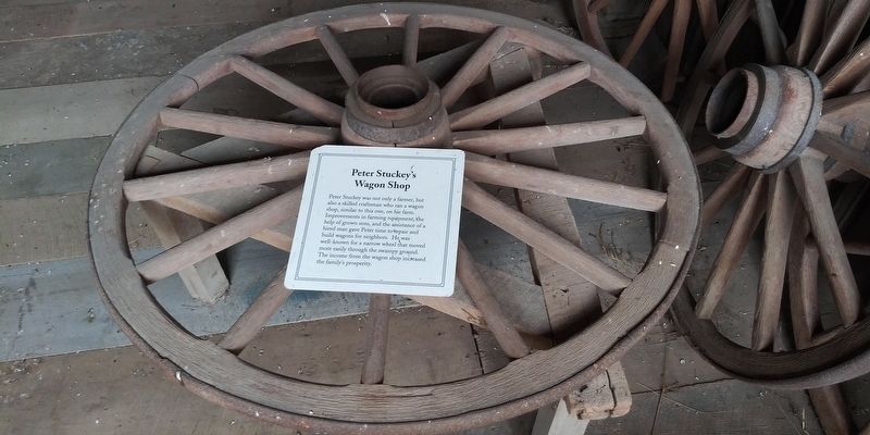 Peter Stucky's Wagon Shop Marker image. Click for full size.