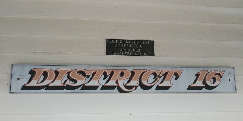District 16 Schoolhouse Marker image. Click for full size.
