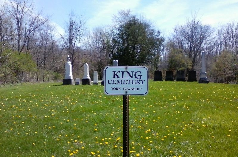 John King and King Family Cemetery Marker image. Click for full size.