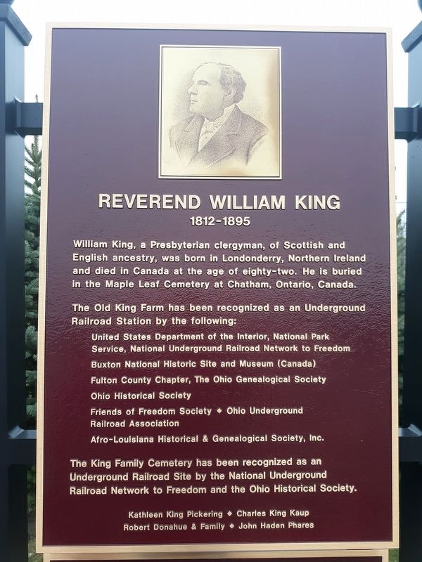 Reverend William King Marker image. Click for full size.