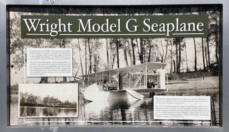 Wright Model G Seaplane Marker image. Click for full size.