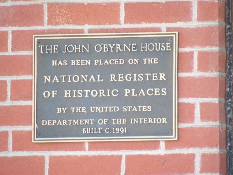 The John O'Byrne House Marker image. Click for more information.