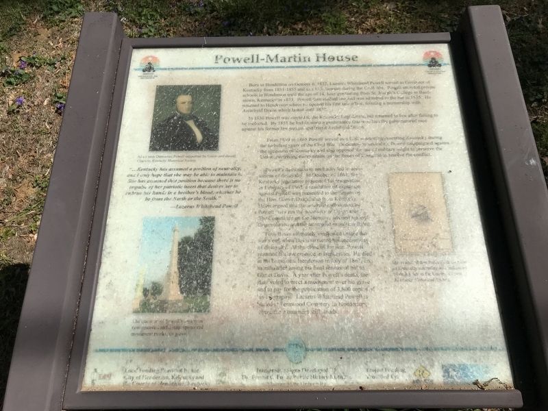 Powell-Martin House Marker image. Click for full size.
